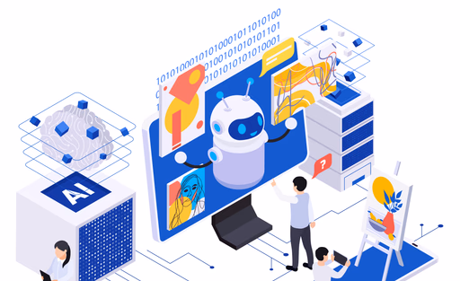 AI solutions and automation illustration