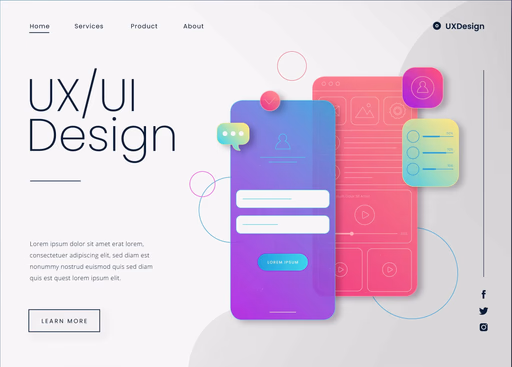 Product design UI/UX illustration